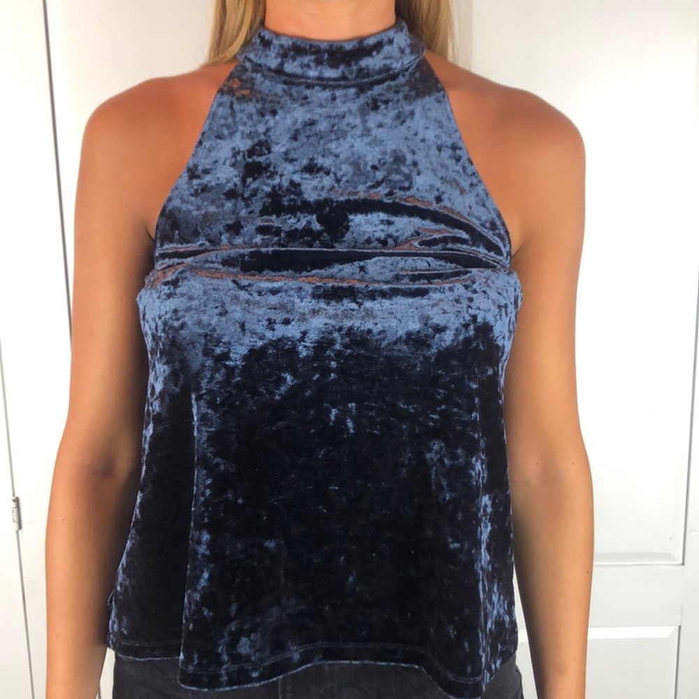 Design Lab velvet blue tank